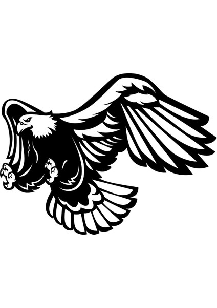 Kartal STICKER17X17 cm Siyah