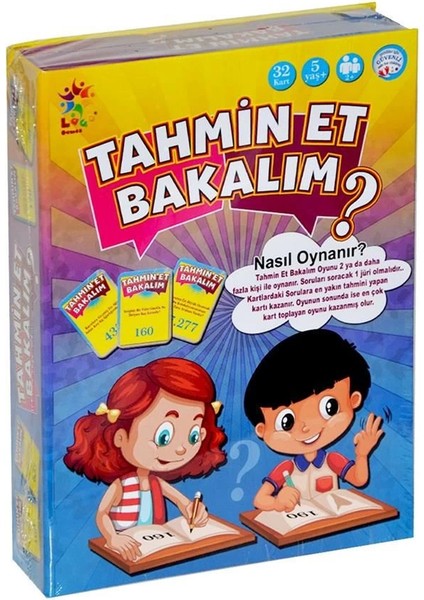 Tahmin Et Bakalım Eğitici Eğlenceli Oyun Kartları 32 Parça