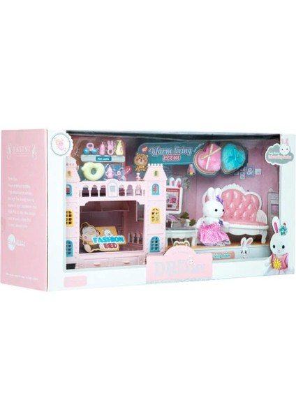 Bay Dreamy Oturma Odası ve Ranzalı Mini Tavşan Oyun Seti