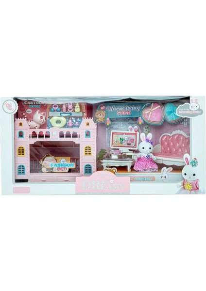 Bay Dreamy Oturma Odası ve Ranzalı Mini Tavşan Oyun Seti