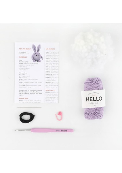 Mini Amigurumi Kiti-Lila Tavşan fırsatları