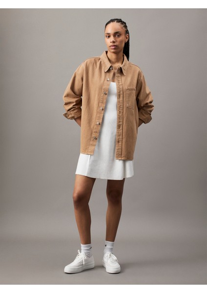 Calvın Kleın Woven Label Sweater Dress fiyatları