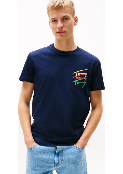 Tommy Hılfıger Tjm Reg Twısted Sıgntr Tee Ext