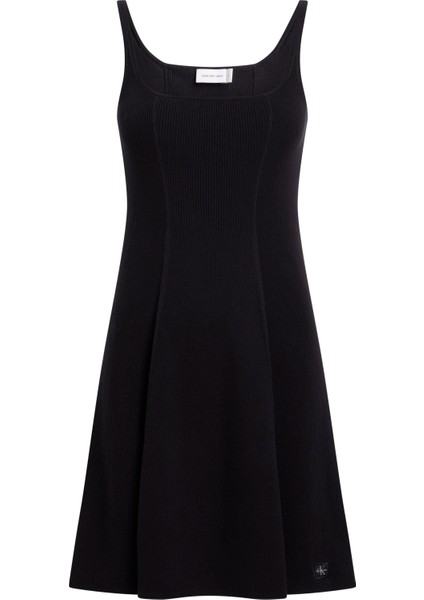 Calvın Kleın Woven Label Sweater Dress fiyatları