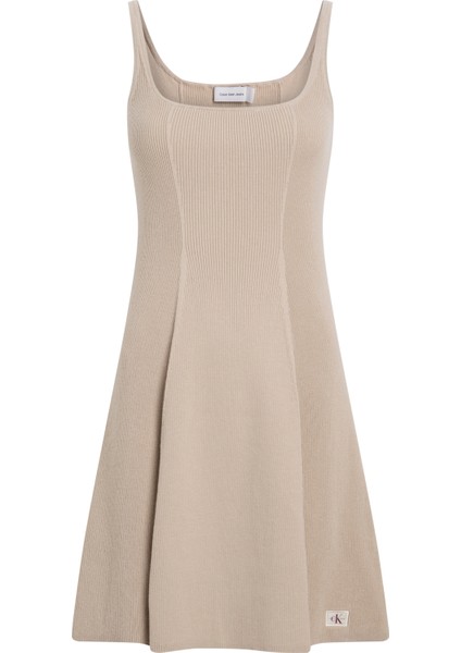 Calvın Kleın Woven Label Sweater Dress