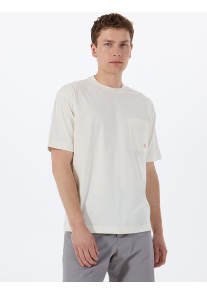 Bisiklet Yaka Ekru Erkek T-Shirt Te_cotton modelleri