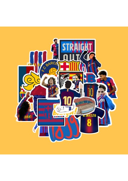 Fc Barcelona Sticker Paketi -Bullet Journal - Ajanda - Planner - Defter - Laptop Etiket Çıkartma Çok Renkli 10 x 15 Paket Boyutu 3 x 5 cm Stickerlar Paket Içeriği 25 Adet Dadi Ramba Sticker
