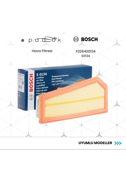Mercedes-Benz E-Serisi (W212) Hava Filtresi E200, E250 | F026400134