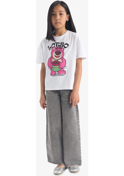Kız Çocuk Toy Story Relax Fit Bisiklet Yaka Kısa Kollu Tişört E6557A825HS fiyatları