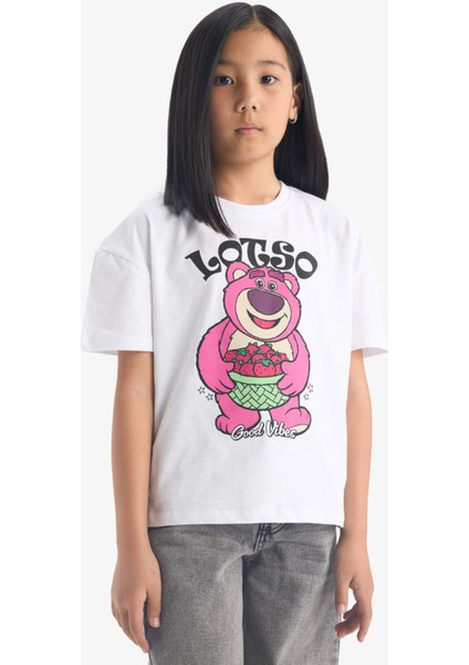 Kız Çocuk Toy Story Relax Fit Bisiklet Yaka Kısa Kollu Tişört E6557A825HS modelleri