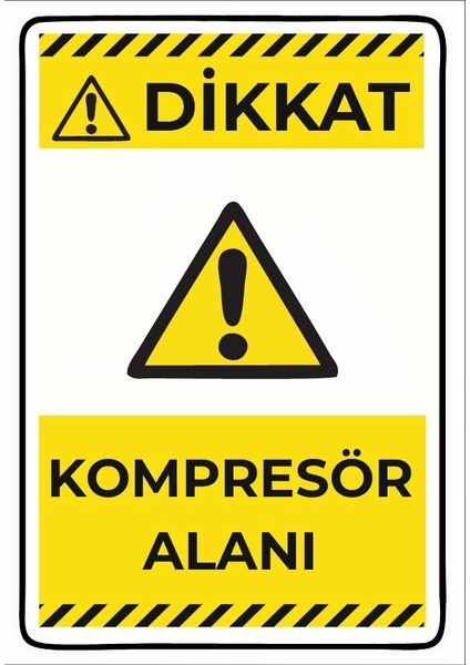 Kompresör Alanı Sticker 20X28 cm