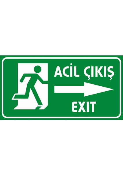 Acil Çıkış Sticker 20X28 cm