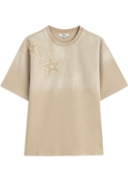 Nakışlı Oversıze T-Shırt TS1250070238003 indirimleri