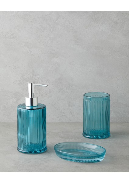 Areka 3’lü Set Banyo Seti Mavi