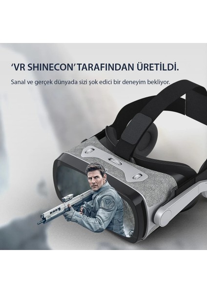 Shinecon SC-G07E 3D Sanal Gerçeklik Gözlüğü - Siyah Bstmy