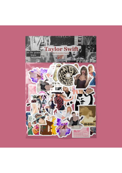 Taylor Swift Sticker Paketi -Bullet Journal - Ajanda - Planner - Defter - Laptop Etiket Çıkartma Çok Renkli 10 x 15 Paket Boyutu 3 x 5 cm Stickerlar Paket Içeriği 25 Adet Dadi Ramba Sticker