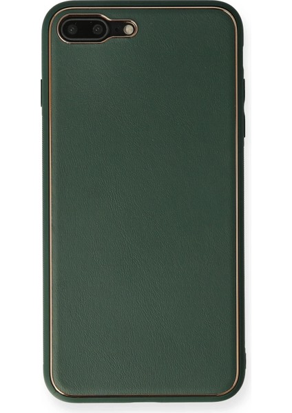 Iphone 8 Plus Kılıf Coco Deri Silikon Kapak - Yeşil Bstmy