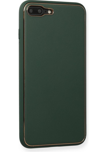 Iphone 8 Plus Kılıf Coco Deri Silikon Kapak - Yeşil Bstmy