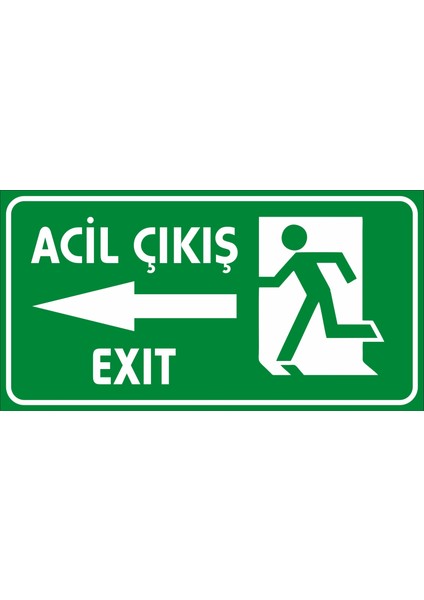 Acil Çıkış Sticker 20X28 cm