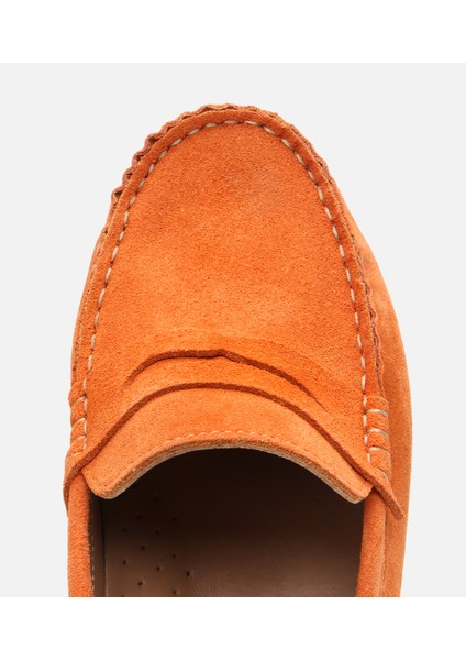 01AYH306650A570 KADIN Süet Deri Turuncu Günlük Loafer fırsatları