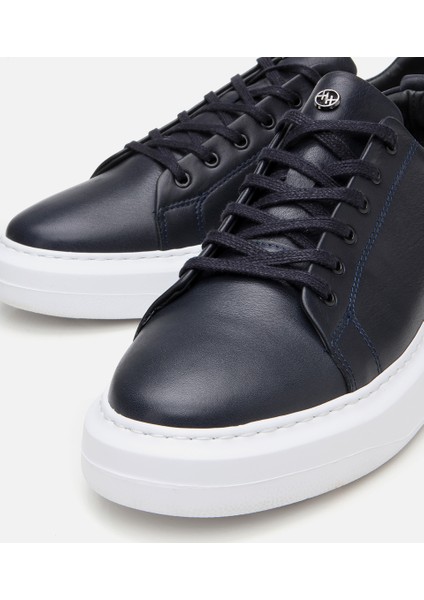 02AYH303200A680 ERKEK Deri Lacivert Rahat Tabanlı Spor Ayakkabı modelleri