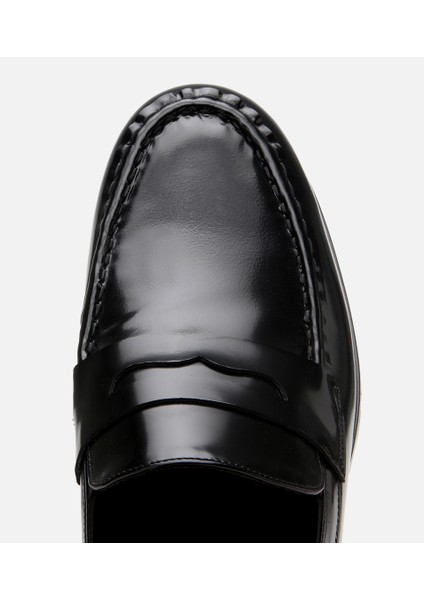 02AYH305610A100 ERKEK Deri Siyah Klasik Loafer fırsatları