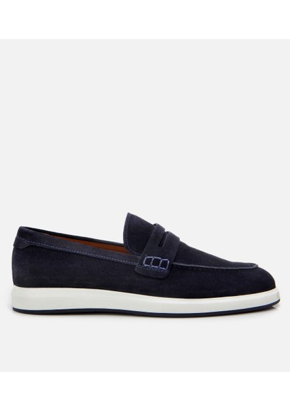 02AYH302820A680 ERKEK Süet Deri Lacivert Hafif Tabanlı Günlük Loafer
