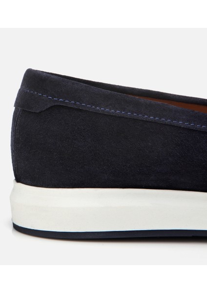 02AYH302820A680 ERKEK Süet Deri Lacivert Hafif Tabanlı Günlük Loafer