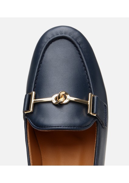 01AYH309600A680 KADIN Deri Lacivert Tokalı Klasik Loafer