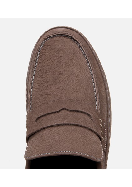 02AYH302550A230 ERKEK Nubuk Deri Kahverengi Rahat Loafer