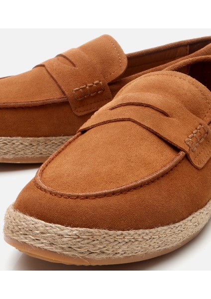 02AYH305520A370 ERKEK Süet Deri Taba Hasır Detaylı Espadril modelleri
