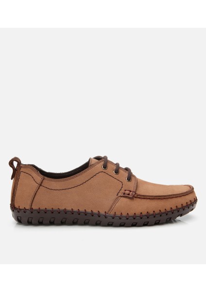 02AYH305570A300 ERKEK Nubuk Deri Bej Rahat Günlük Loafer