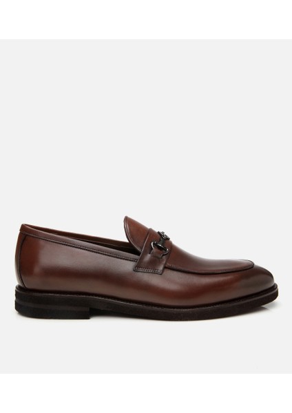 02AYH304690A480 ERKEK Deri Kahverengi Hafif Tabanlı Klasik Loafer