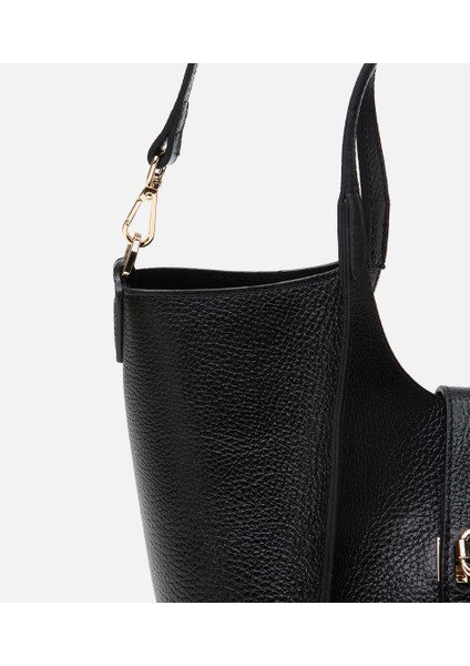 03CAH309420A100 KADIN Deri Siyah Kilit Detaylı Tote Çanta fırsatları