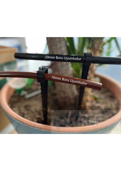Mgf 100 Adet x Klipsli 26CM. 16-20MM. Damla Sulama Kazığı Parçası Aparatı Damlama Borusu Hortumu