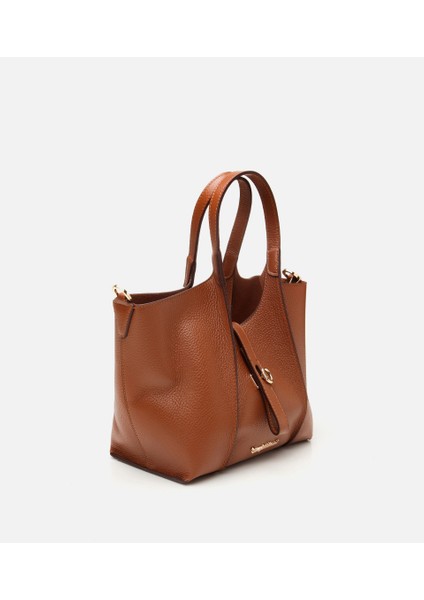 03CAH309420A370 KADIN Deri Taba Kilit Detaylı Tote Çanta modelleri
