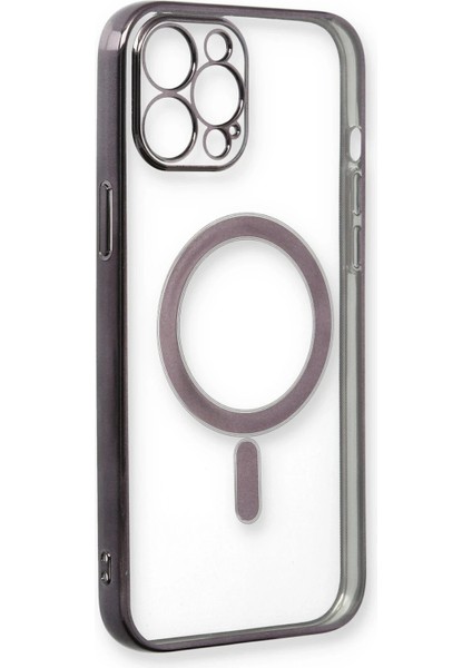 Iphone 12 Pro Kılıf Magneticsafe Lazer Silikon - Siyah Bstmy