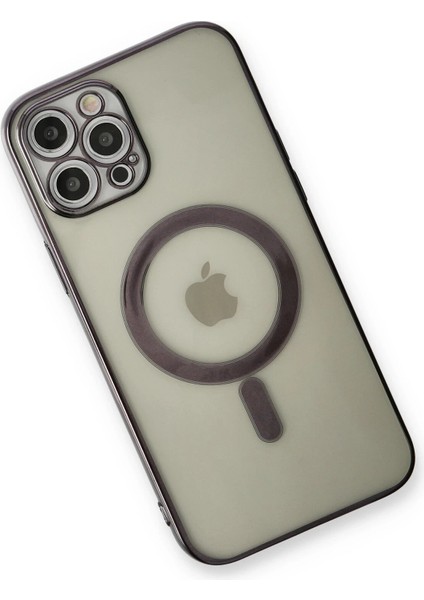 Iphone 12 Pro Kılıf Magneticsafe Lazer Silikon - Siyah Bstmy