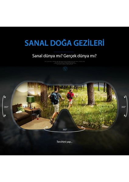 Shinecon SC-G02ED 3D Sanal Gerçeklik Gözlüğü - Siyah Bstmy