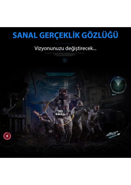 Shinecon SC-G02ED 3D Sanal Gerçeklik Gözlüğü - Siyah Bstmy