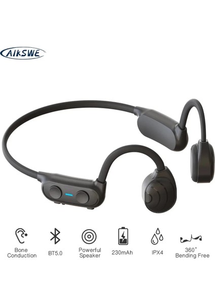 AS10 Plus Suya Dalı Bluetooth Kulaklık - Siyah Bstmy