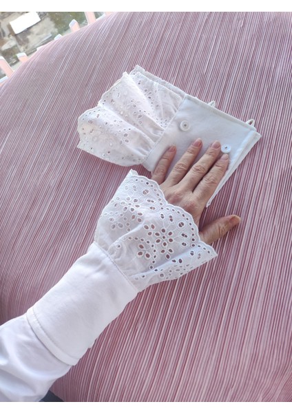 Beyaz Güpürlü Seyyar Uzatıcı Kolluk fiyatları