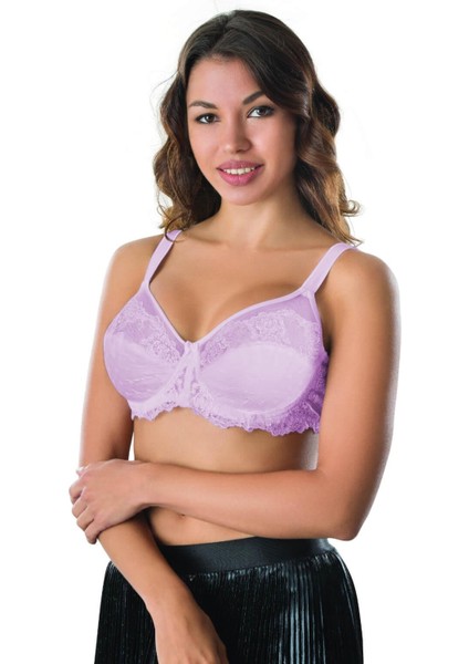 Lila Mı Emay 170 C Balenli Brode Toparlayıcı Sütyen