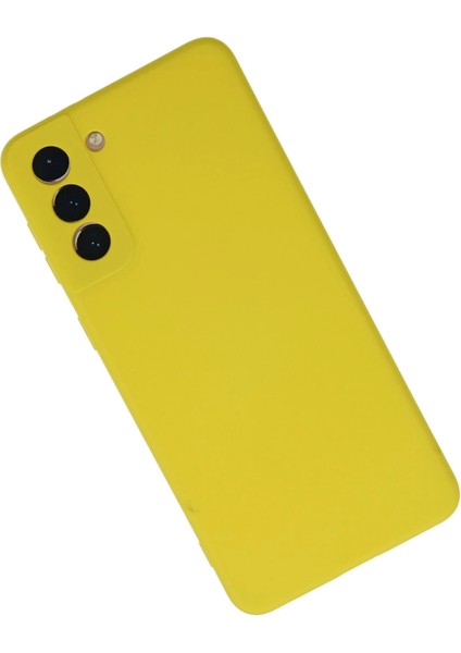 Samsung Galaxy S21 Plus Kılıf Nano Içi Kadife Silikon - Sarı Bstmy