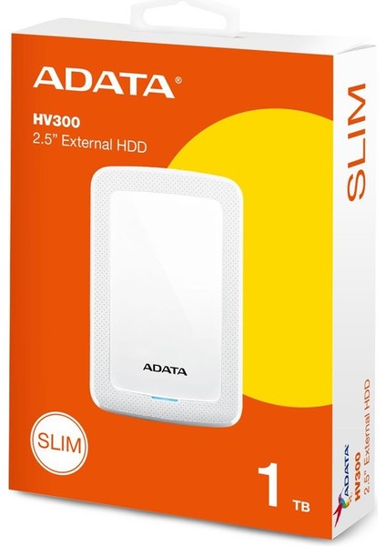 Adata 1tb AHV300 2.5" USB 3.2 Gen1 Beyaz Harici Harddisk