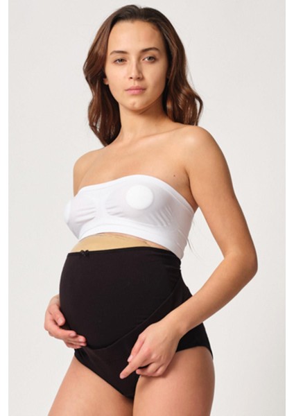 Siyah Mı Emay 2825 Cotton Hamile Karın Destekleyici Slip Korse