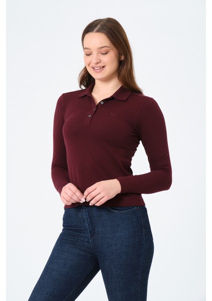 kadın Regular Fit Polo Yaka T-Shirt fiyatları