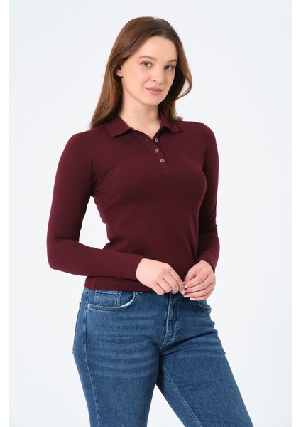 kadın Regular Fit Polo Yaka T-Shirt modelleri