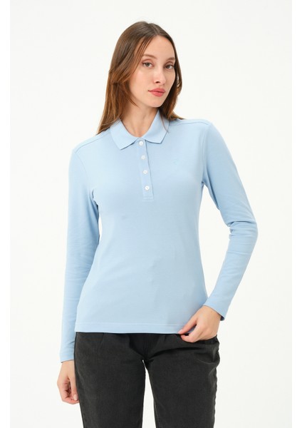 kadın Regular Fit Polo Yaka T-Shirt