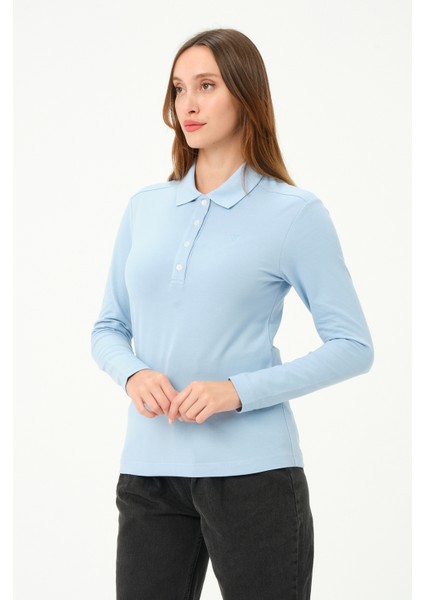 kadın Regular Fit Polo Yaka T-Shirt modelleri